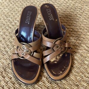 Franco Sarto wedge sandals. 9 Narrow